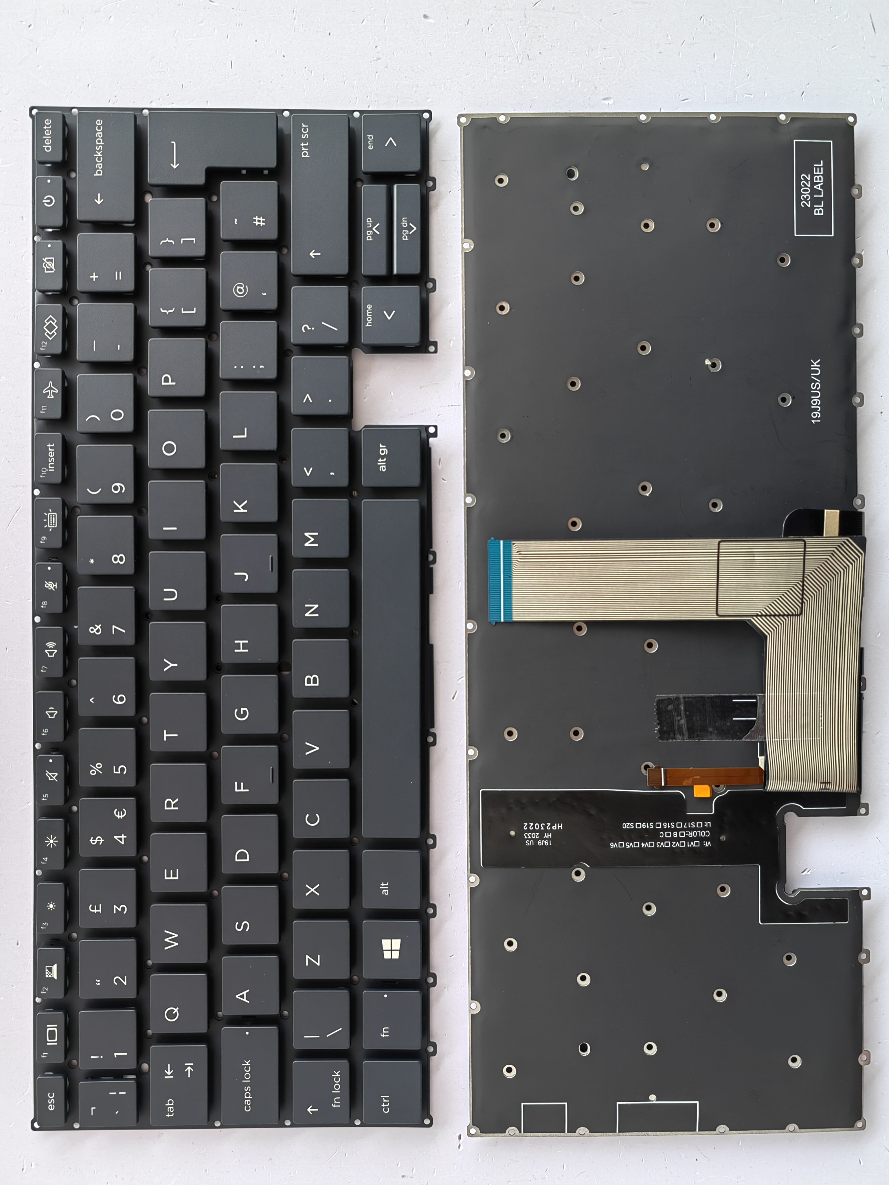 Picture of New Replacement Laptop Keyboard For HP 1030G7 BLACK Backlit (OEM) Uk Layout